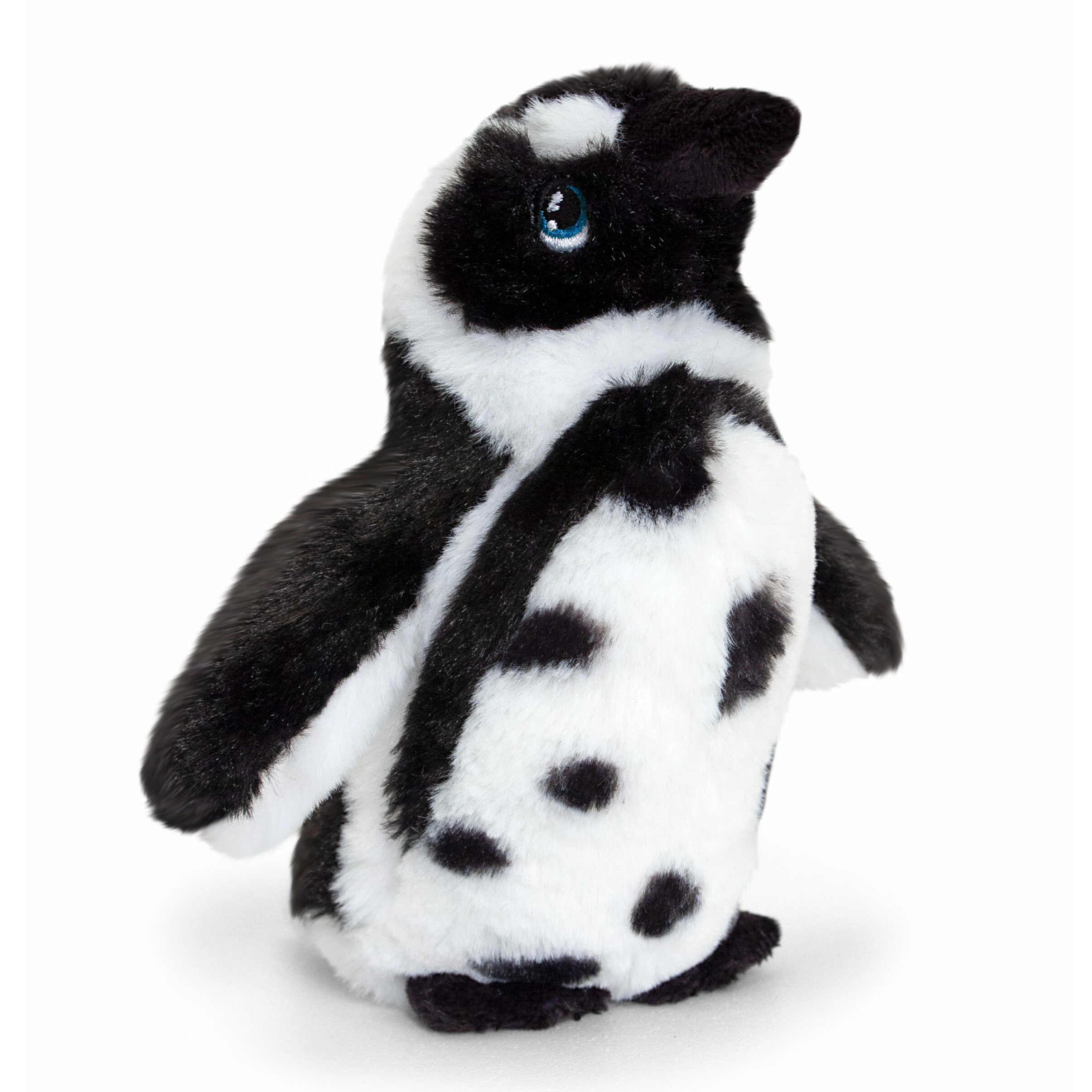 Keel Toys pluche Humboldt pinguin knuffeldier - wit/zwart - staand - 18 cm -