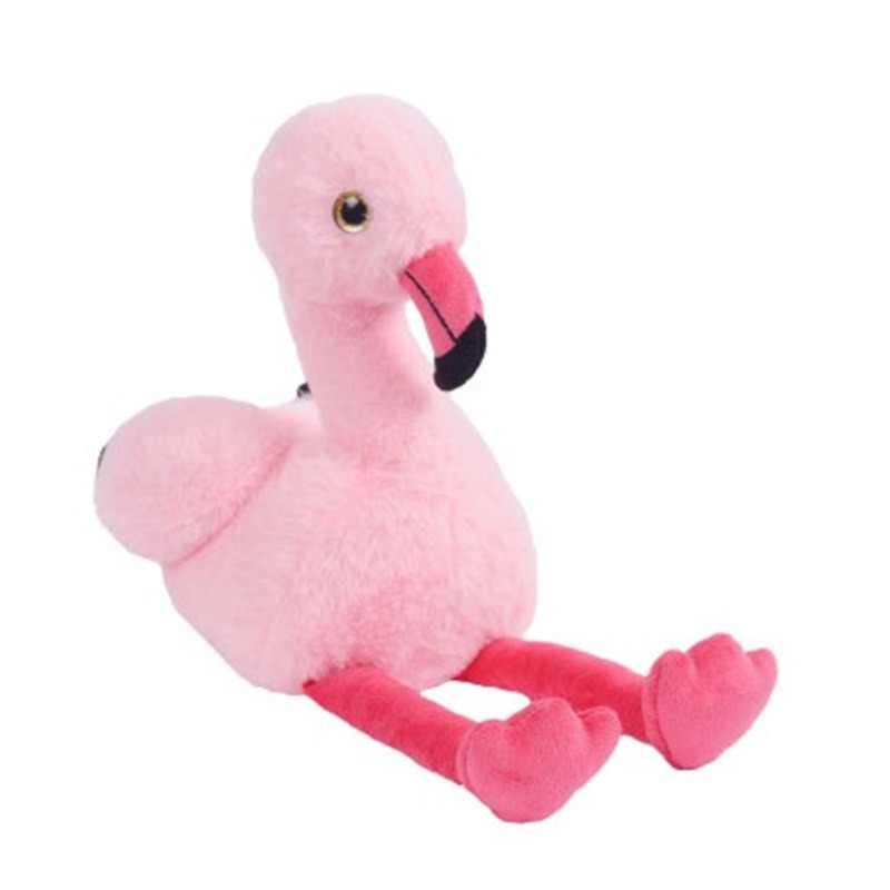 Sandy Knuffeldier Flamingo Chicka - zachte pluche stof - dieren knuffels - roze - 25 cm -