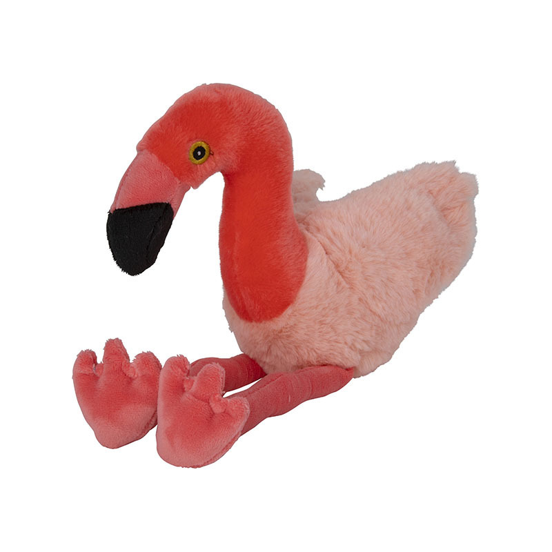 Nature Planet Pluche knuffel flamingo vogel van 32 cm -