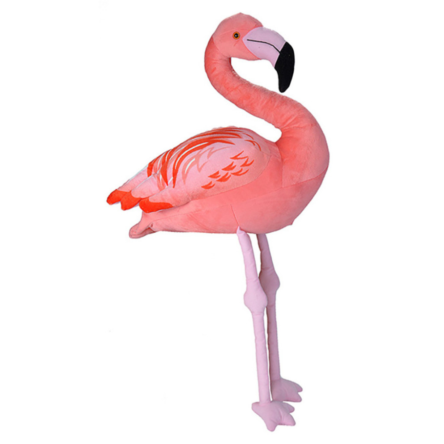 Wild Republic Pluche dieren knuffels grote flamingo van 76 cm -