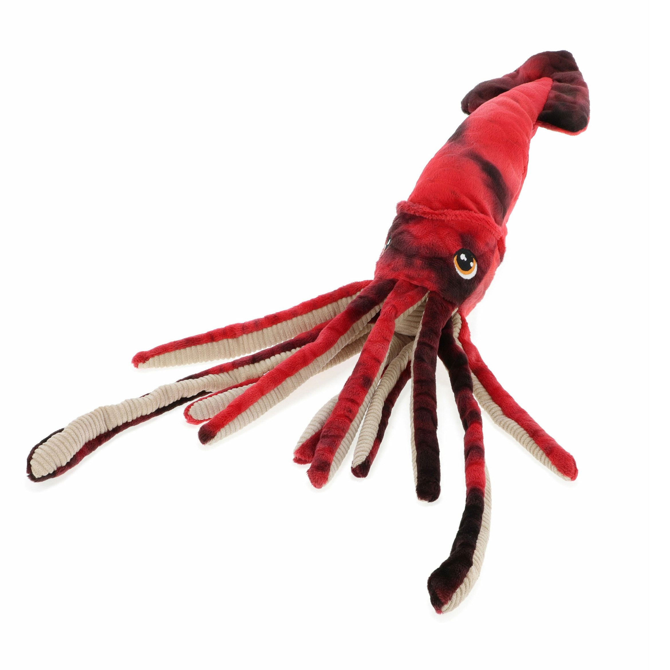 Keel Toys pluche inktvis/octopus knuffeldier - rood - zwemmend - 25 cm -