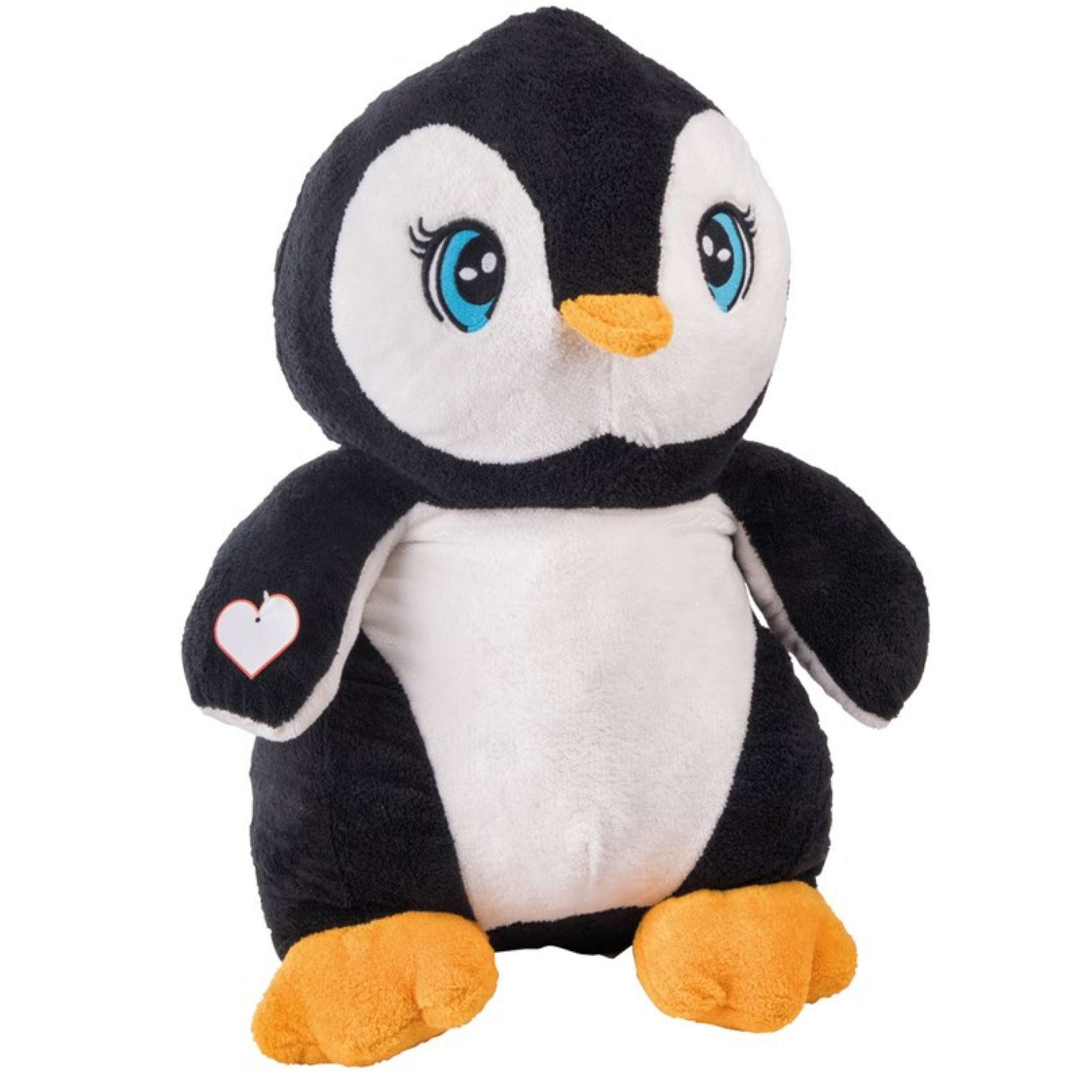 Merkloos Speelgoed Knuffel Pinguin van zachte pluche - groot formaat - 60 cm -