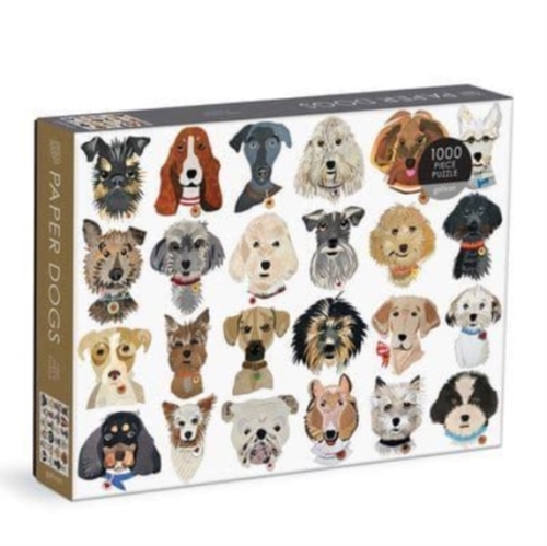 Galison Paper Dogs 1000 PC Puzzle -   (ISBN: 9780735371941)
