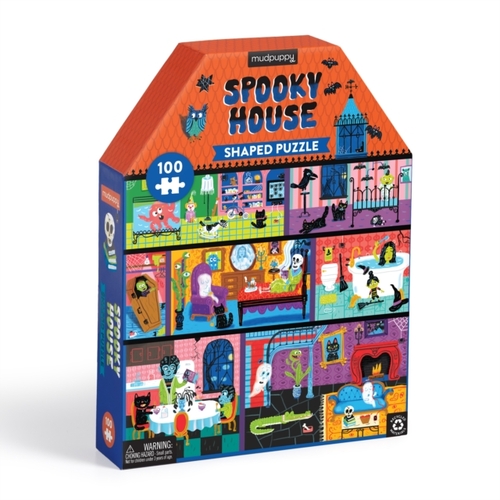 Mudpuppy Spooky House 100 Piece House-Shaped Puzzle -   (ISBN: 9780735378896)