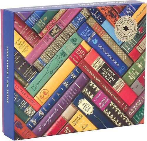 Galison Vintage Library Foil Stamped Puzzle (1000 Piece) -   (ISBN: 9780735353268)