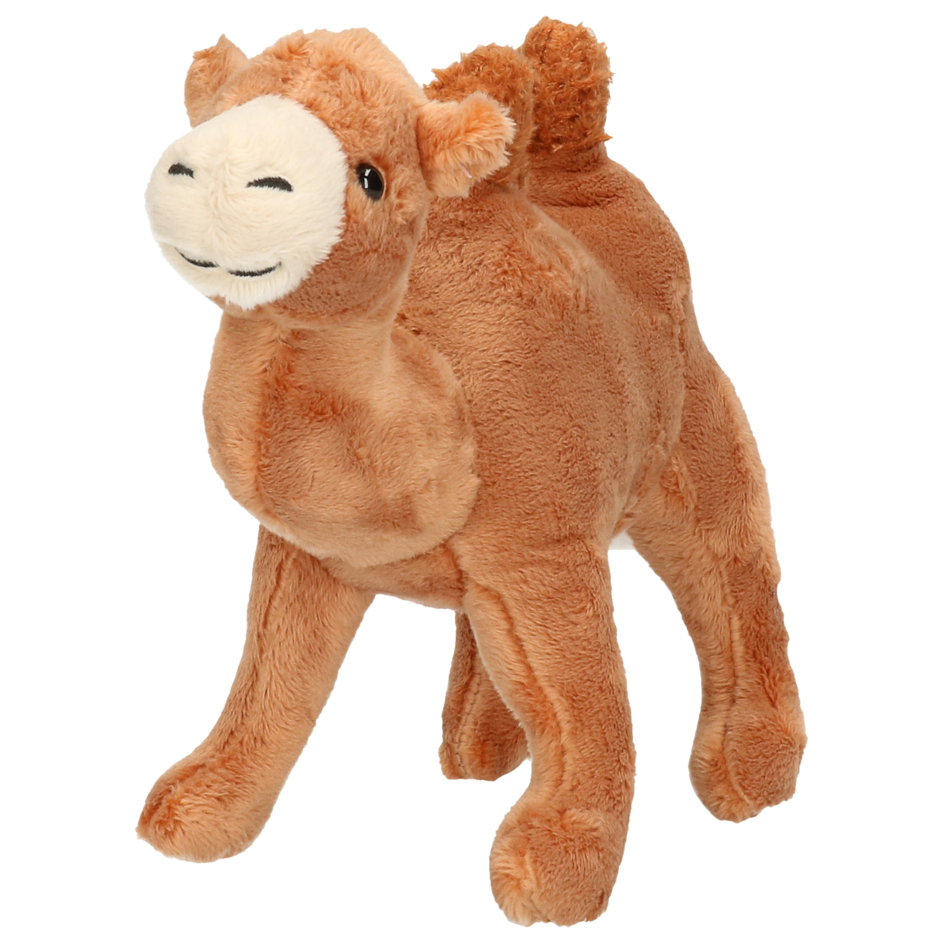 Cornelissen Pluche kameel knuffel dier - bruin - 22 cm -