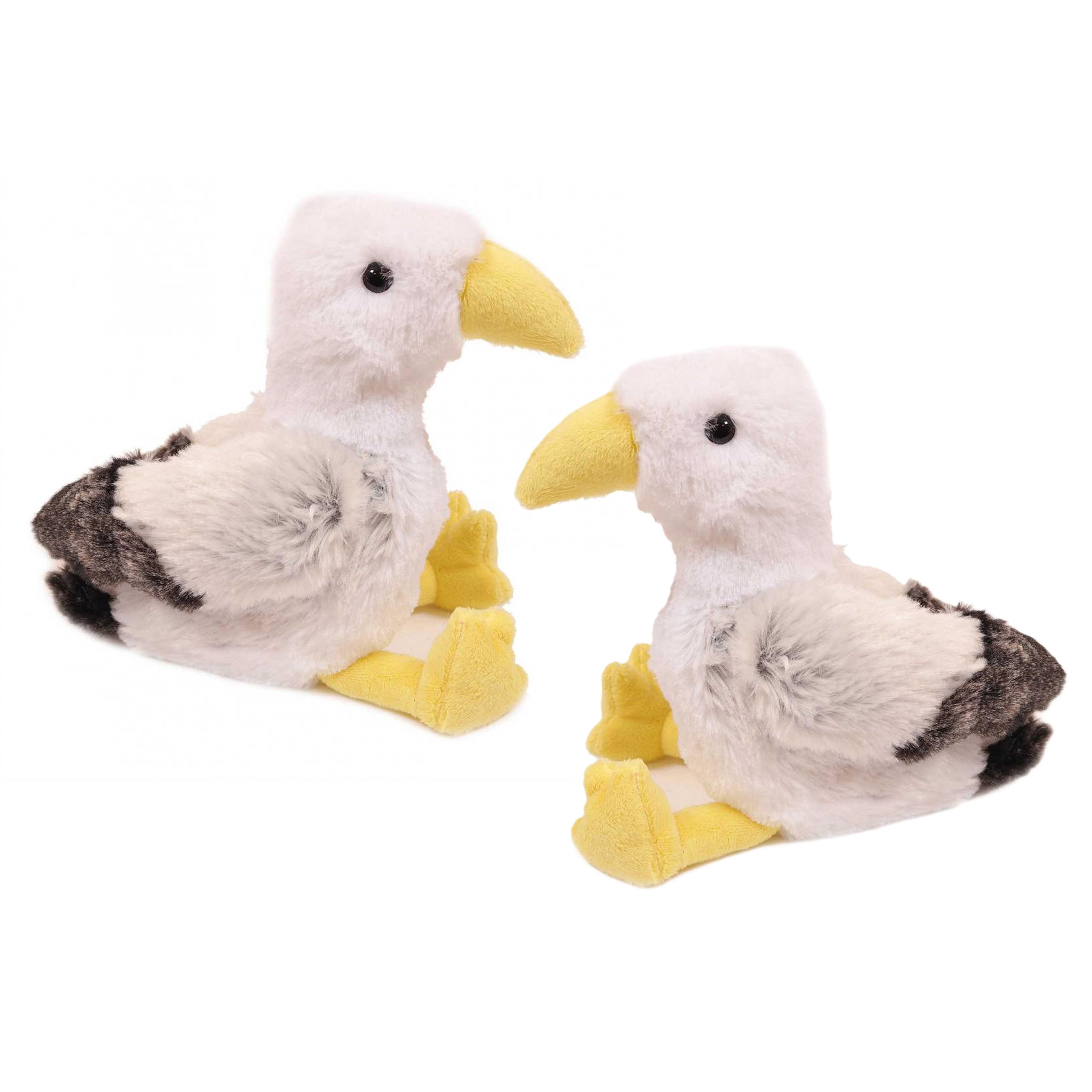PIA Soft Toys Knuffeldier Meeuw - 2x - zachte pluche stof - premium kwaliteit knuffels - Vogels - 20 cm -