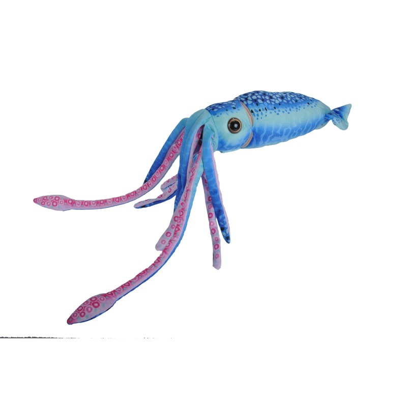 Wild Republic Pluche blauwe octopus/inktvis knuffel cm speelgoed -