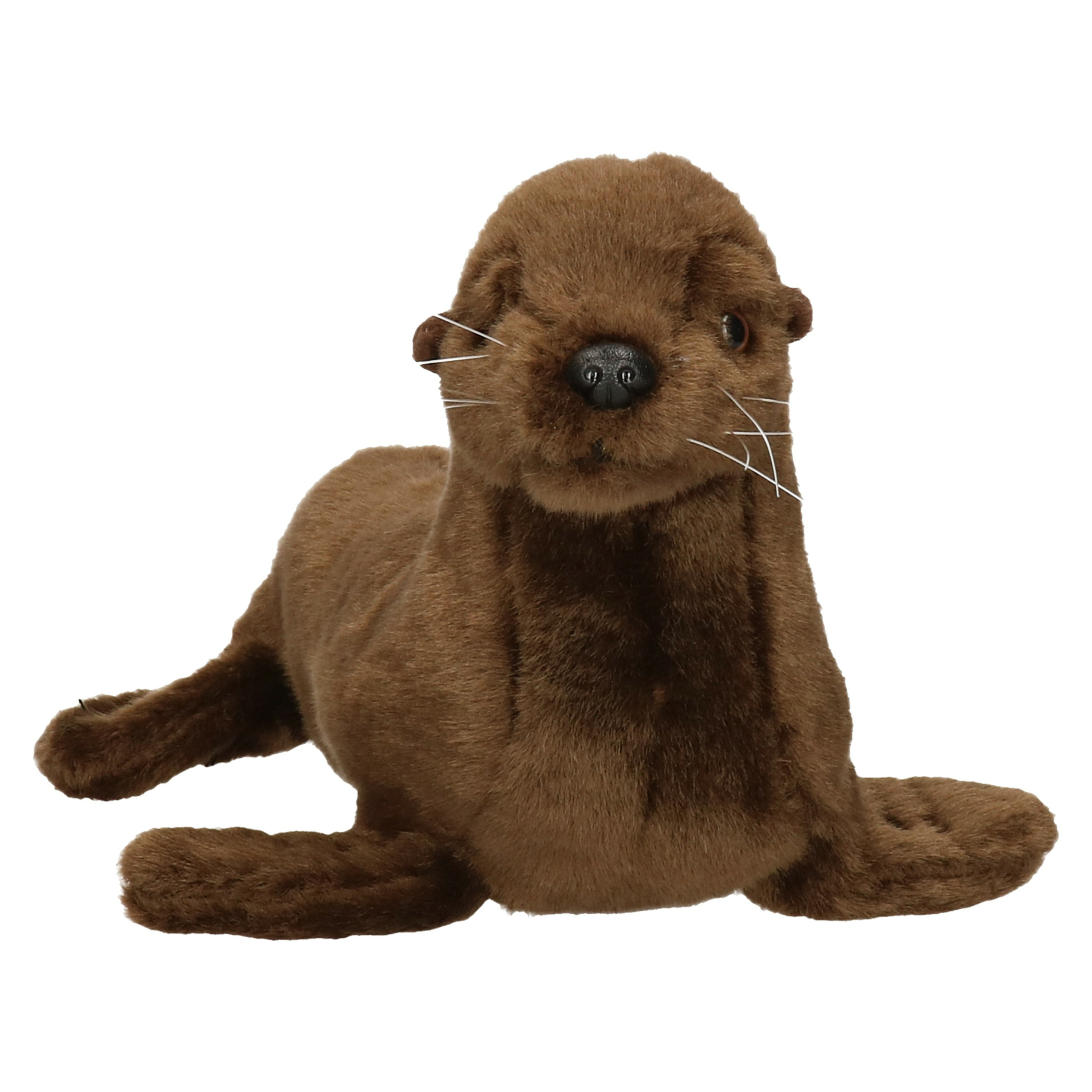 Uni Toys Knuffeldier Zeeleeuw - zachte pluche stof - bruin - 20 cm - dieren speelgoed -