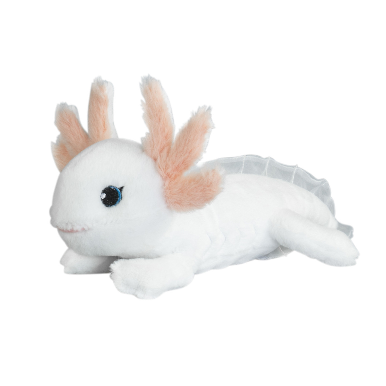 Knuffeldier Axolotl - zachte pluche stof - premium kwaliteit knuffels - wit - 30 cm -