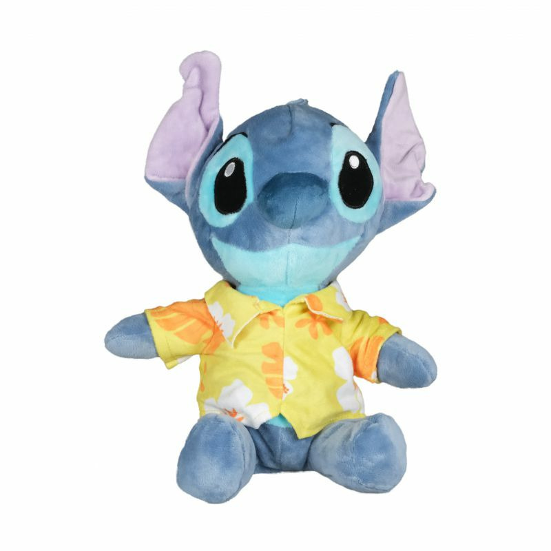 Disney pluche knuffel Stitch - Lilo and Stitch - Hawaii blouse geel - 30 cm - Bekende figuren -