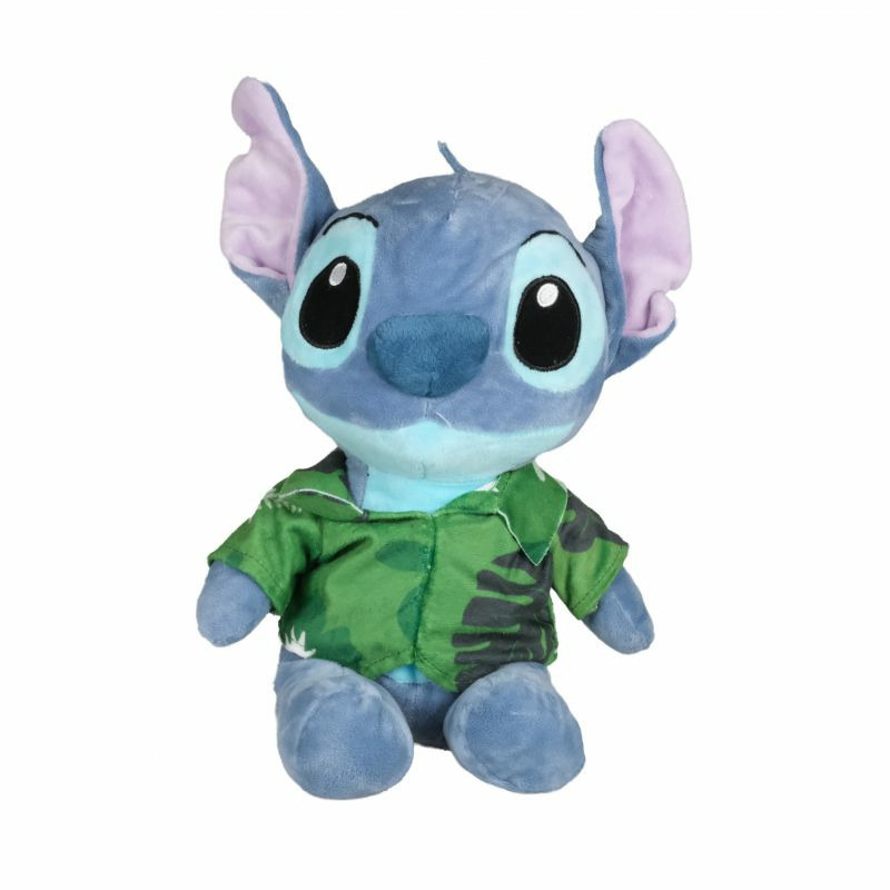 Disney pluche knuffel Stitch - Lilo and Stitch - Hawaii blouse groen - 30 cm - Bekende figuren -