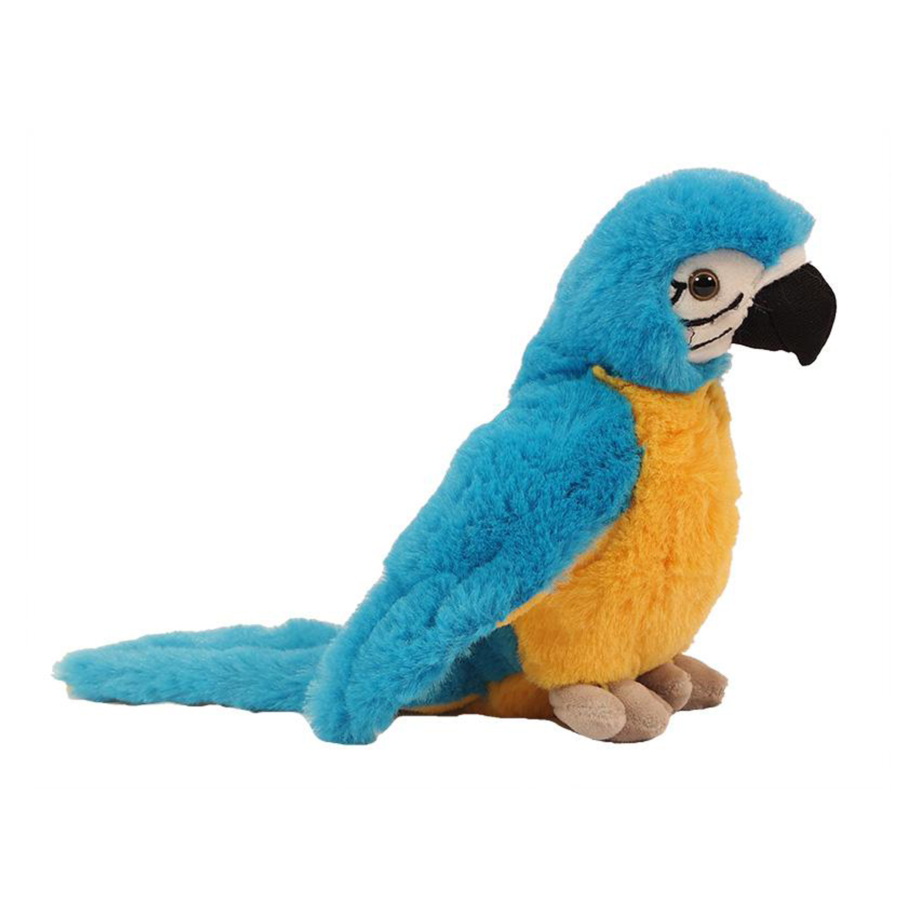 PIA Soft Toys Knuffeldier Papegaai - zachte pluche stof - premium kwaliteit knuffels - blauw - 20 cm -