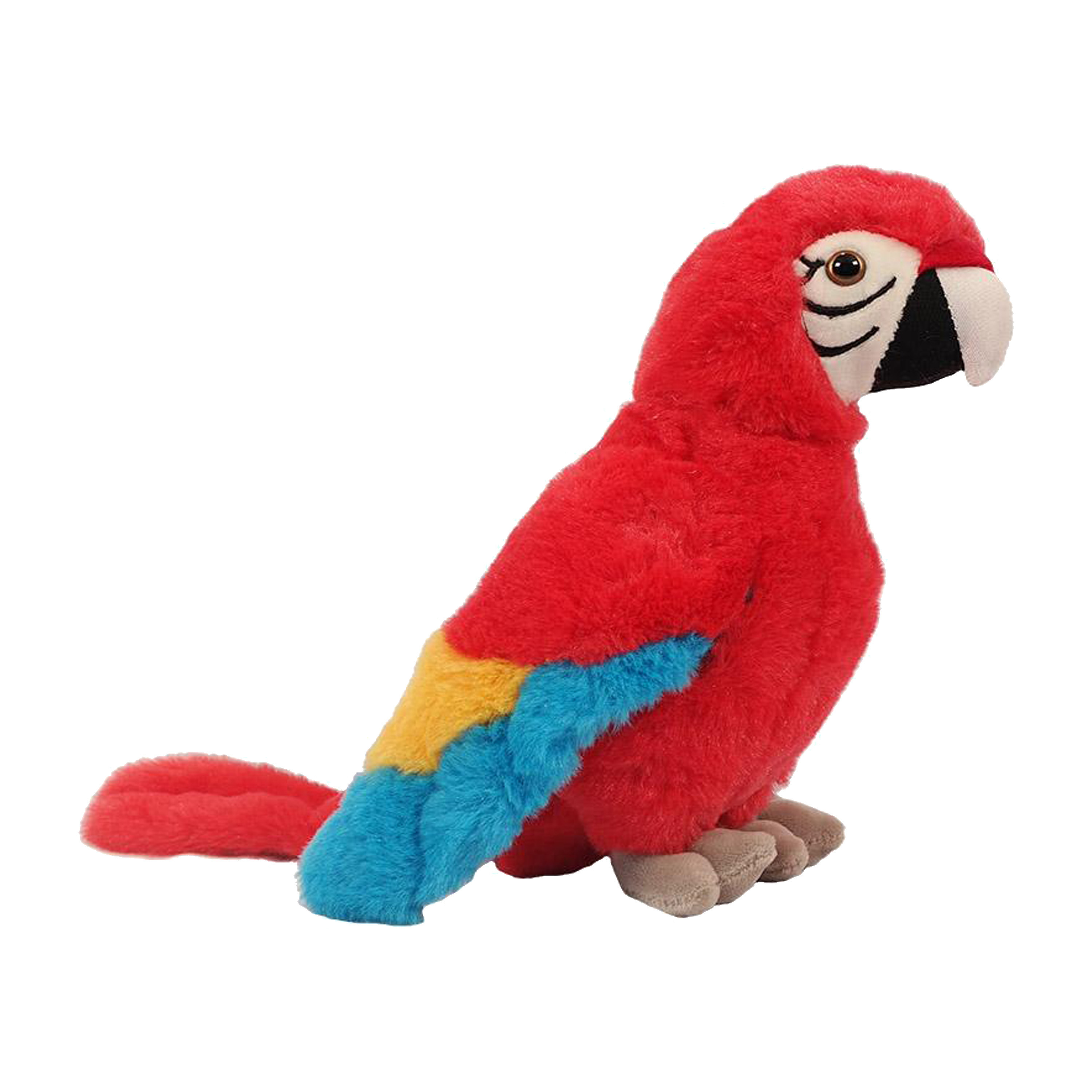 PIA Soft Toys Knuffeldier Papegaai - zachte pluche stof - premium kwaliteit knuffels - rood - 24 cm -