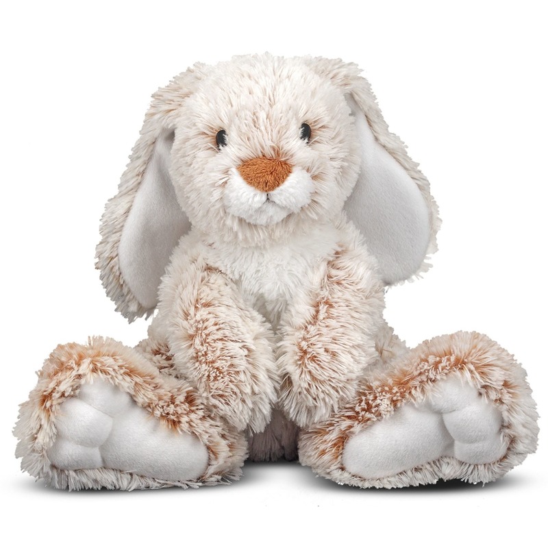 Melissa & Doug Pluche konijn/haas knuffel 25 cm speelgoed -