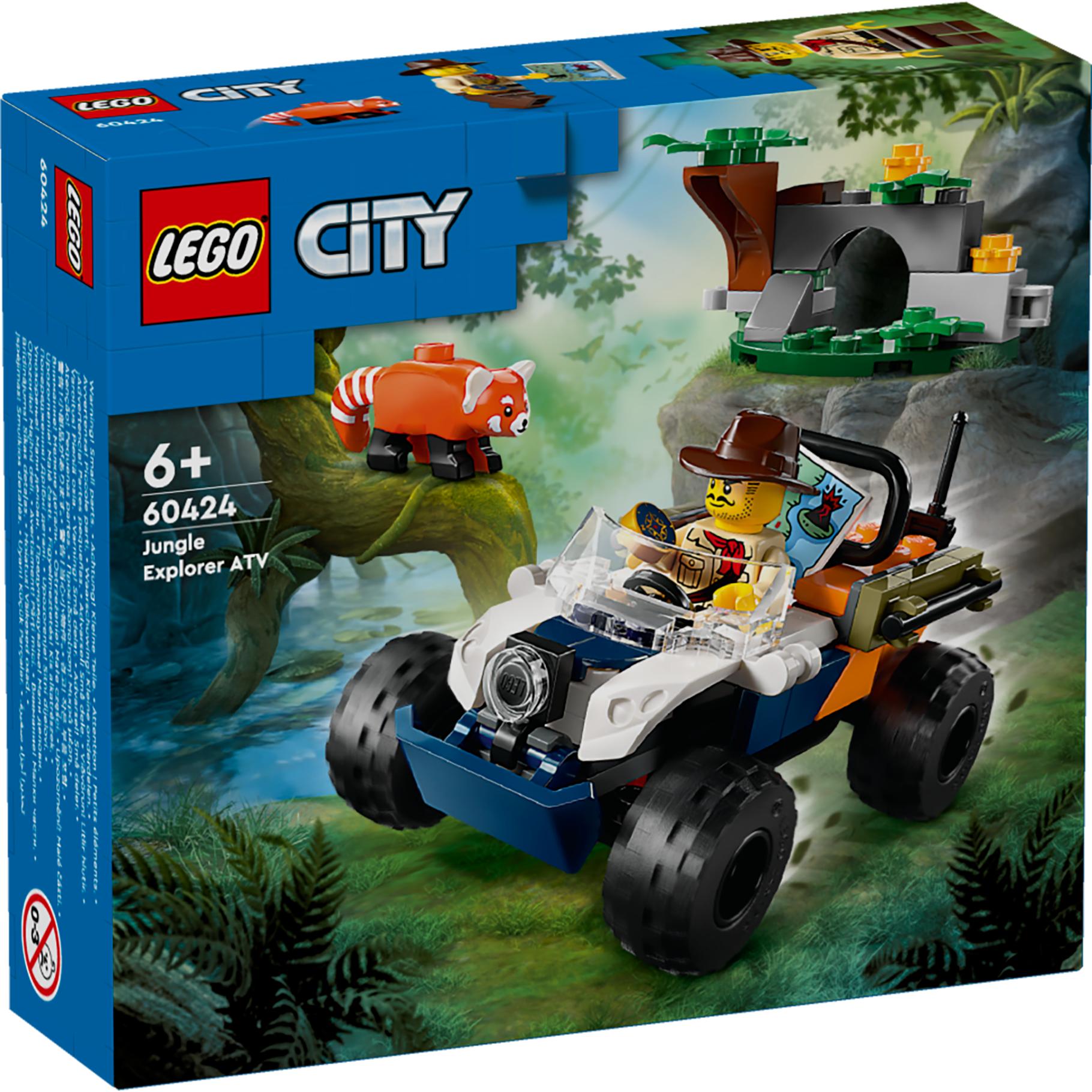 Top1Toys LEGO 60424 City Exploration Jungleonderzoekers Rode Panda Missie Met Terreinwage