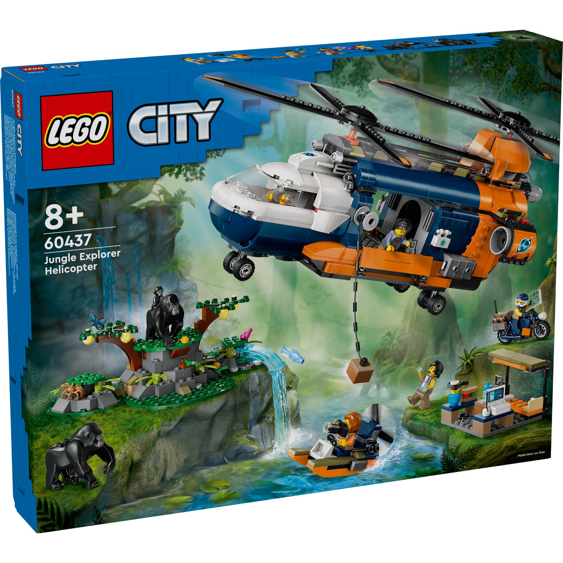 Top1Toys LEGO 60437 City Exploration Jungleonderzoekers Helikopter Bij de Basis