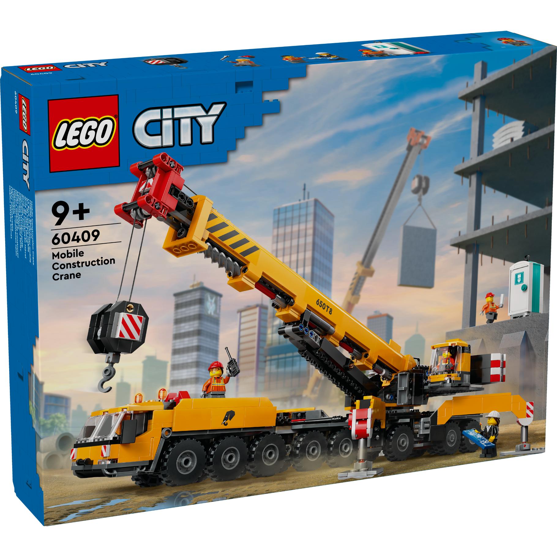 Top1Toys LEGO 60409 City Big Vehicles Gele Mobiele Bouwkraan