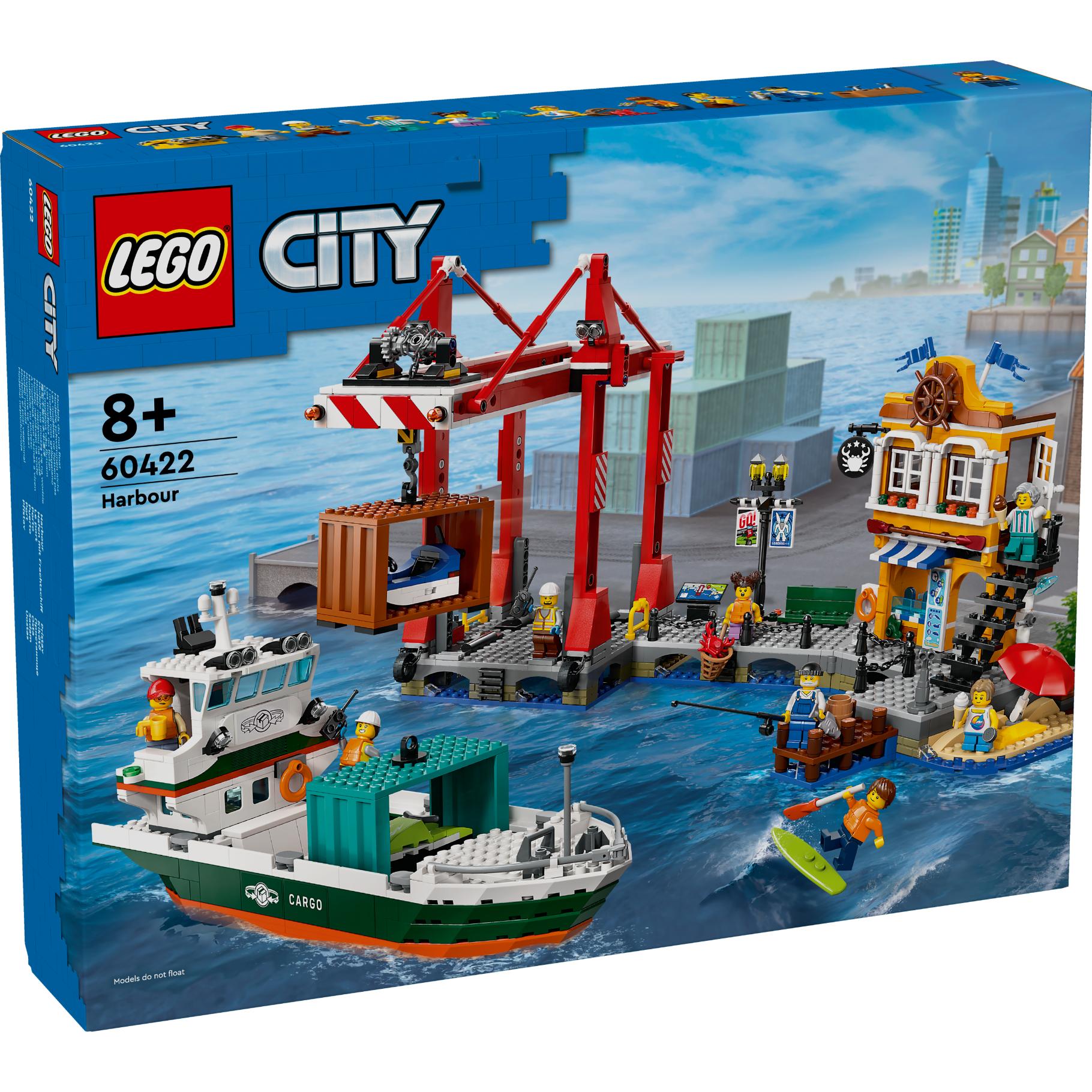 Lego 60422 City Hafen mit Frachtschiff, Konstruktionsspielzeug
