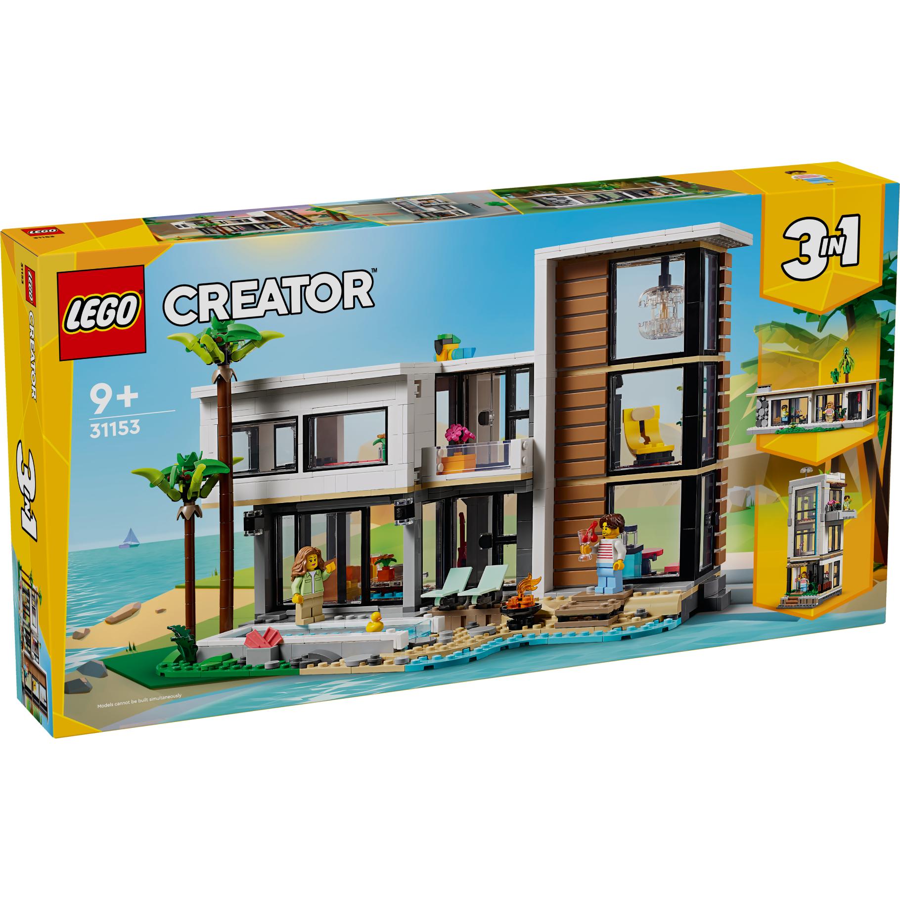 Lego 31153 Creator 3-in-1 Modernes Haus, Konstruktionsspielzeug