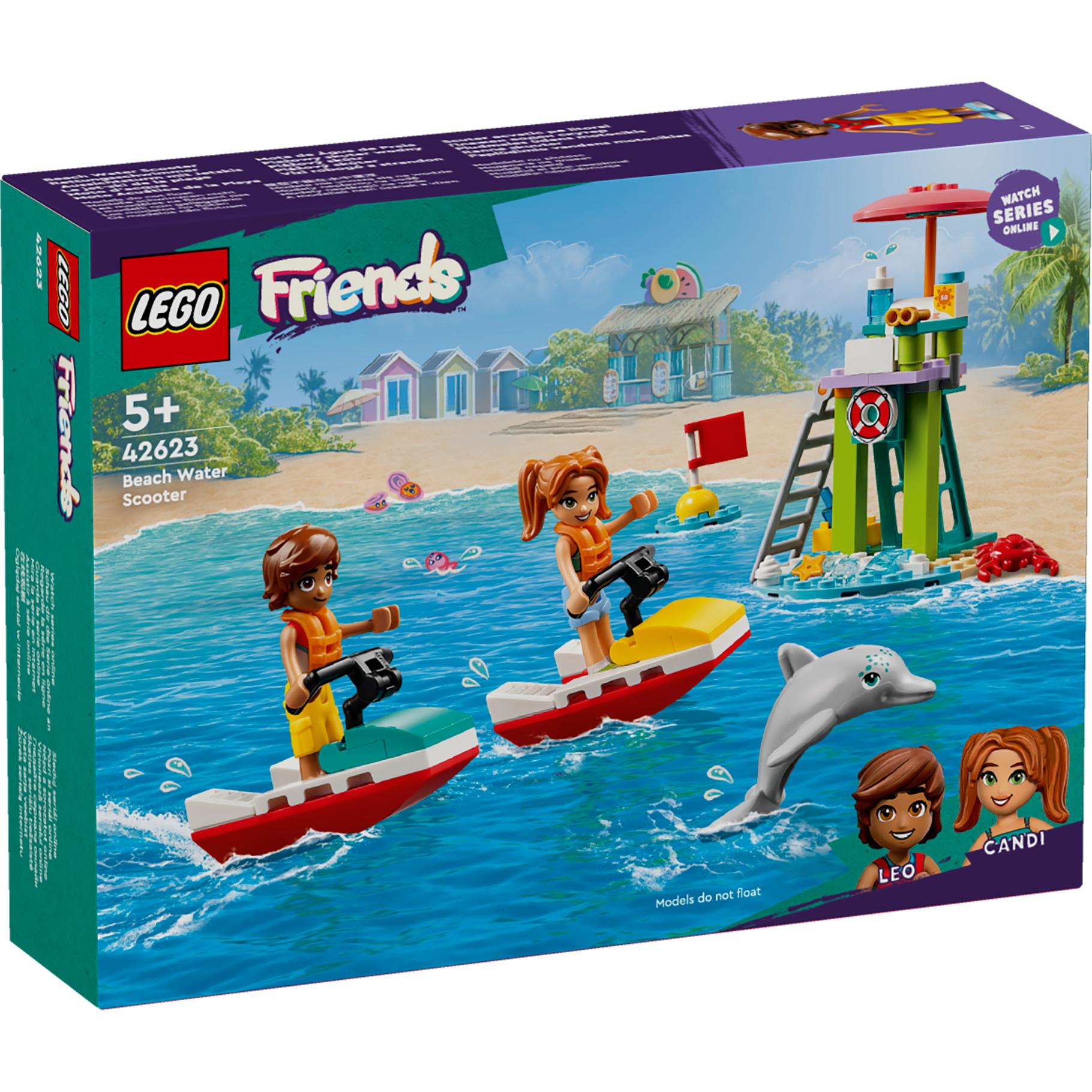 Lego 42623 Friends Rettungsschwimmer Aussichtsturm mit Jetskis, Konstruktionsspielzeug