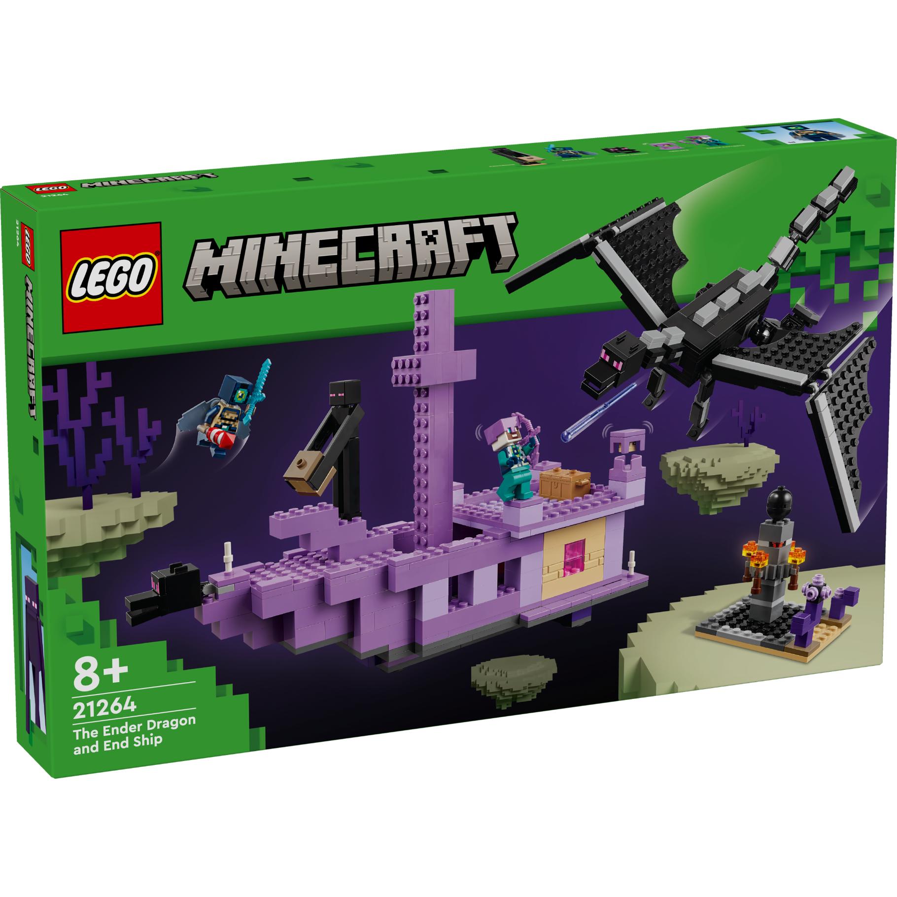 Lego 21264 Minecraft Der Enderdrache und das Endschiff, Konstruktionsspielzeug