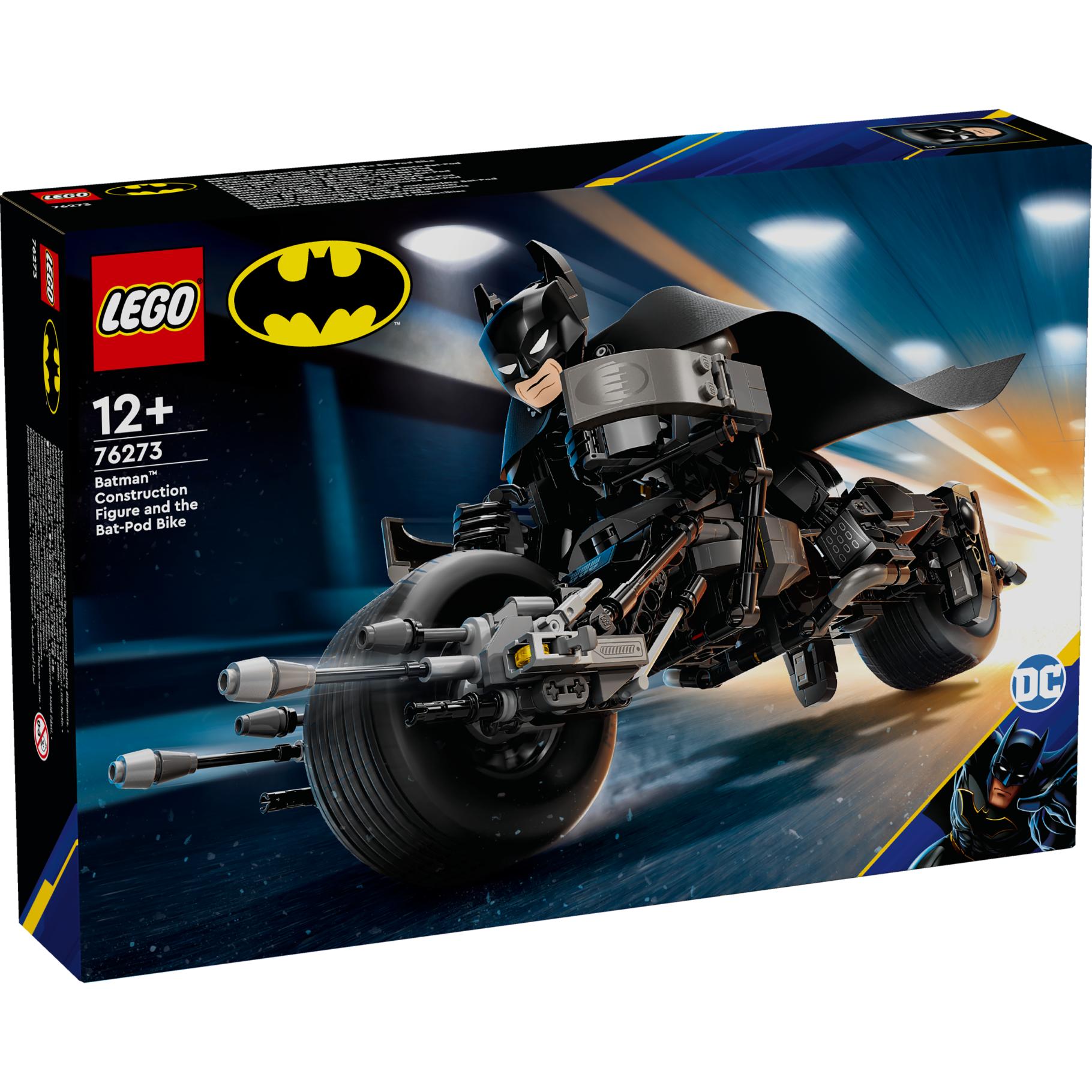 Lego 76273 DC Super Heroes Batman Baufigur mit Batpod, Konstruktionsspielzeug