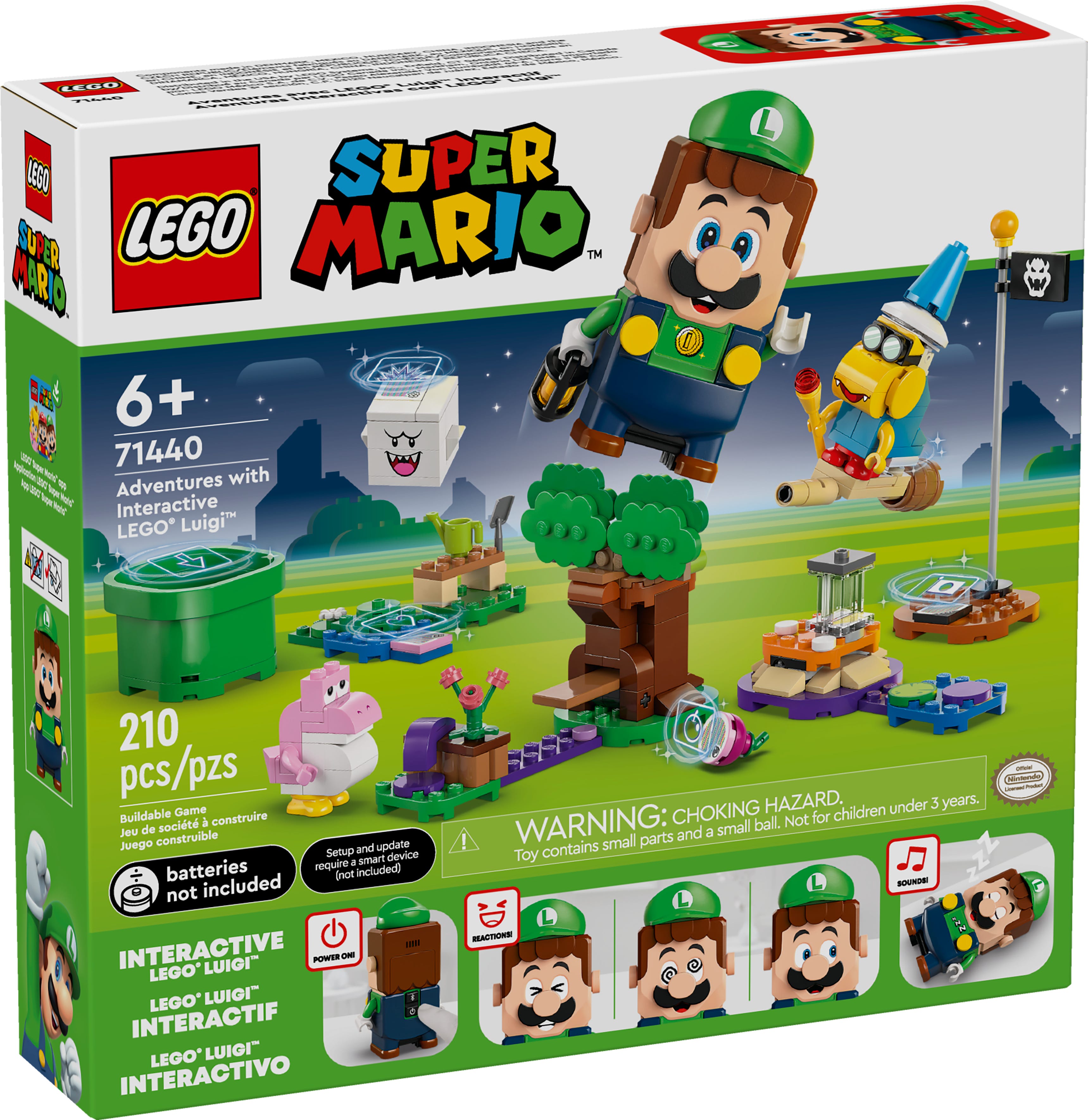 71440 Super Mario Abenteuer mit dem interaktiven LEGO Luigi, Konstruktionsspielzeug