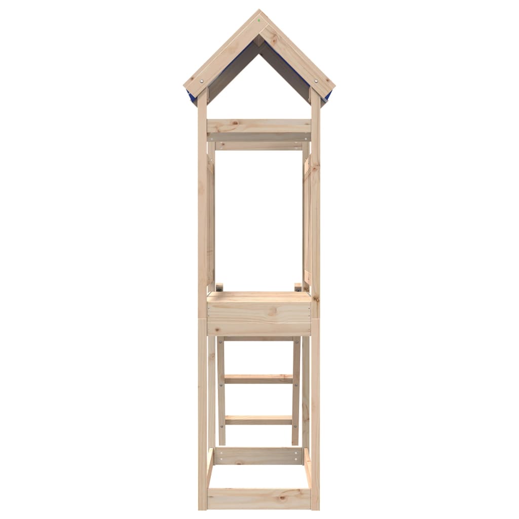 vidaXL Speeltoren met ladder 110,5x52,5x215 cm massief grenenhout