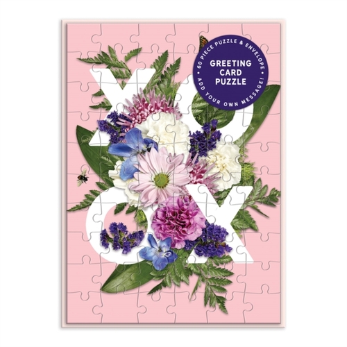Galison Say It With Flowers Xoxo Greeting Card Puzzle -   (ISBN: 9780735367234)