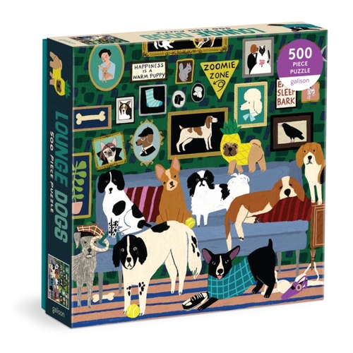 Galison Lounge Dogs 500 Piece Puzzle -   (ISBN: 9780735375758)