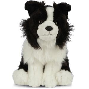 Living Nature Pluche Border Collie honden knuffel 20 cm speelgoed -