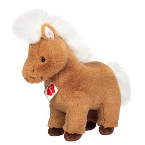 Hermann Teddy Knuffeldier Shetland Pony/paardje - zachte pluche stof - premium kwaliteit knuffels - bruin - 30 cm -