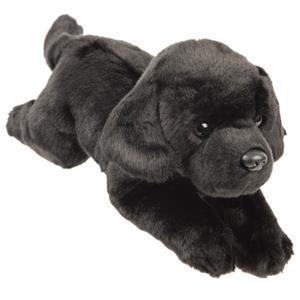 Suki Gifts Pluche knuffeldier hond - zwarte labrador - 30 cm - huisdieren thema -