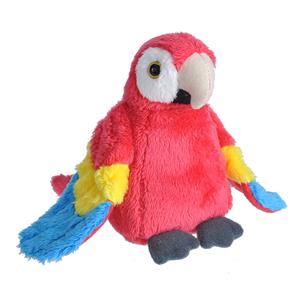 Wild Republic Pluche knuffel Macaw Papegaai van 13 cm -