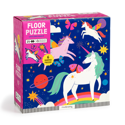 Mudpuppy Unicorn Magic 25 Piece Floor Puzzle With Shaped Pieces -   (ISBN: 9780735378629)