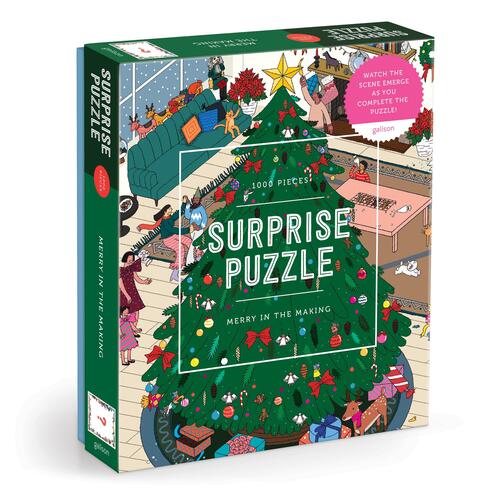 Galison, Hye Jin Chung Merry In The Making 1000 Piece Surprise Puzzle -   (ISBN: 9780735383364)
