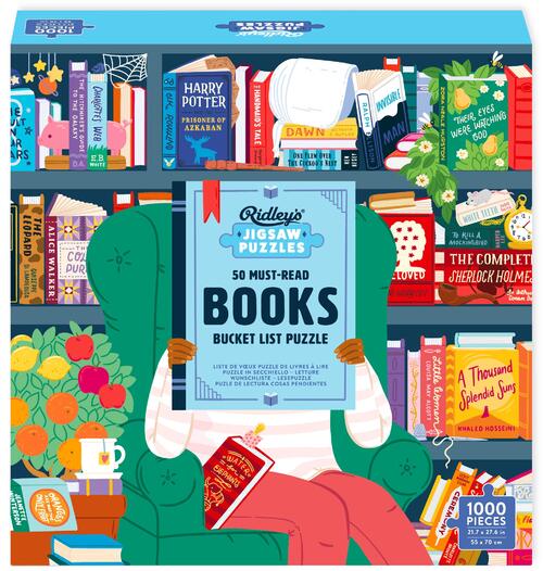 Ridley's Games 50 Must-Read Books Of The World Bucket List 1000-Piece Puzzle -   (ISBN: 9781797234694)