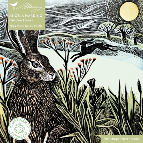 Flame Tree Publishing Adult Sustainable Jigsaw Puzzle Angela Harding: Hidden Hares -   (ISBN: 9781804179192)