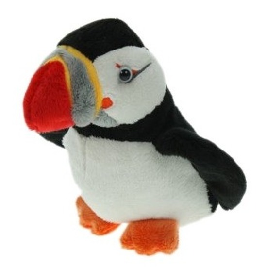 Cornelissen Pluche papegaaiduiker/puffin zeevogel knuffel 15 cm -