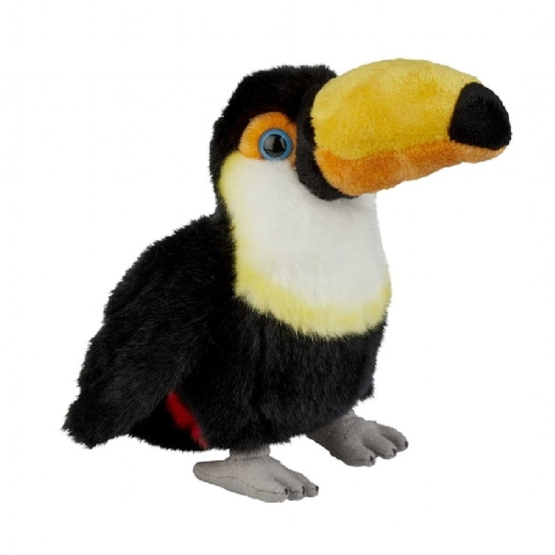 Ravensden Pluche gekleurde toekan knuffel - 18 cm - Vogel knuffels - Speelgoed voor kinderen