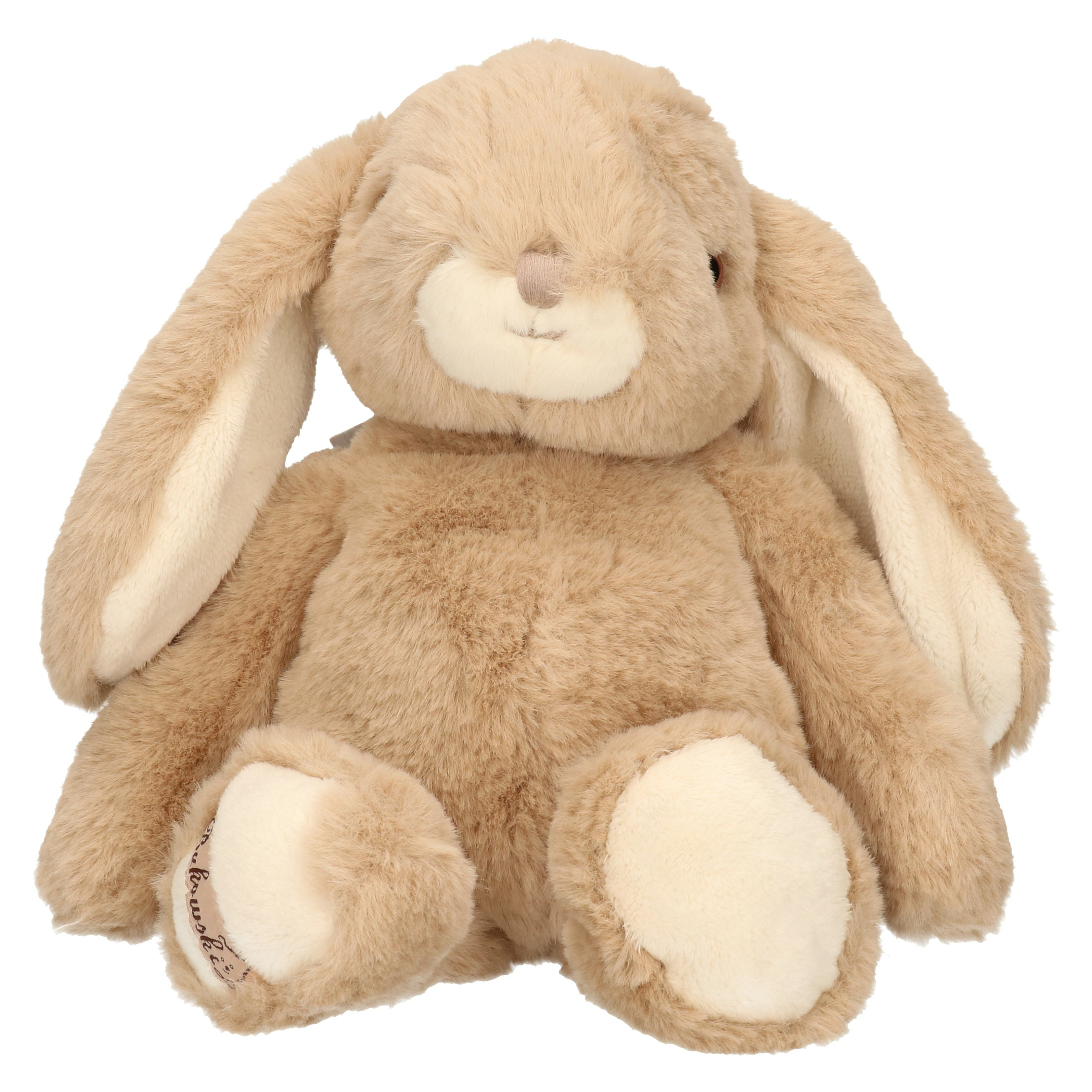 Bukowski pluche konijn knuffeldier - lichtbruin - staand - 25 cm - luxe knuffels -