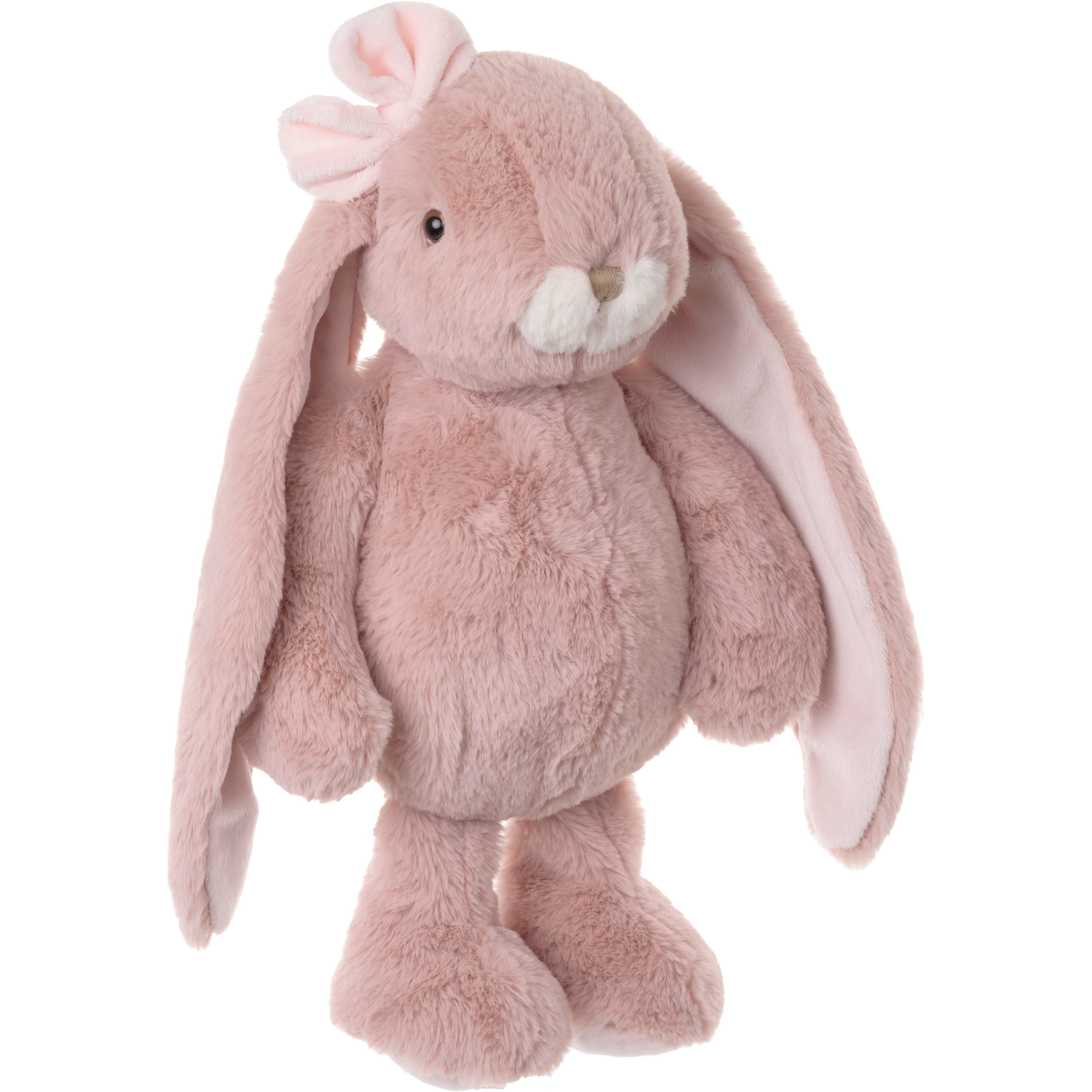 Bukowski pluche konijn knuffeldier - oud roze - staand - cm - luxe knuffels -