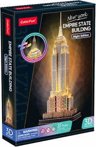 CubicFun Empire State Building LED 3D Puzzel (37 stukjes)