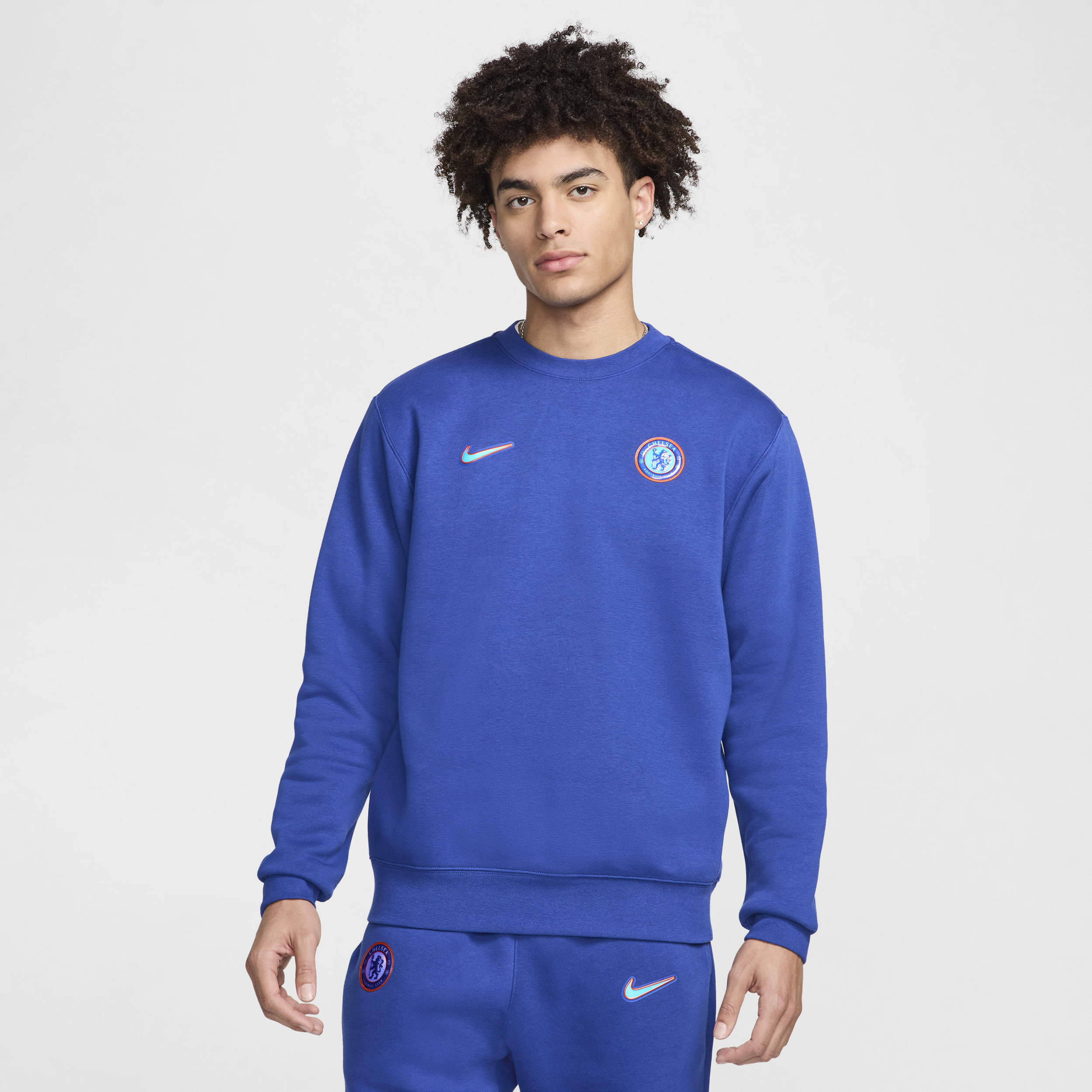 Nike Chelsea FC Club  voetbalsweatshirt met ronde hals voor heren - Blauw