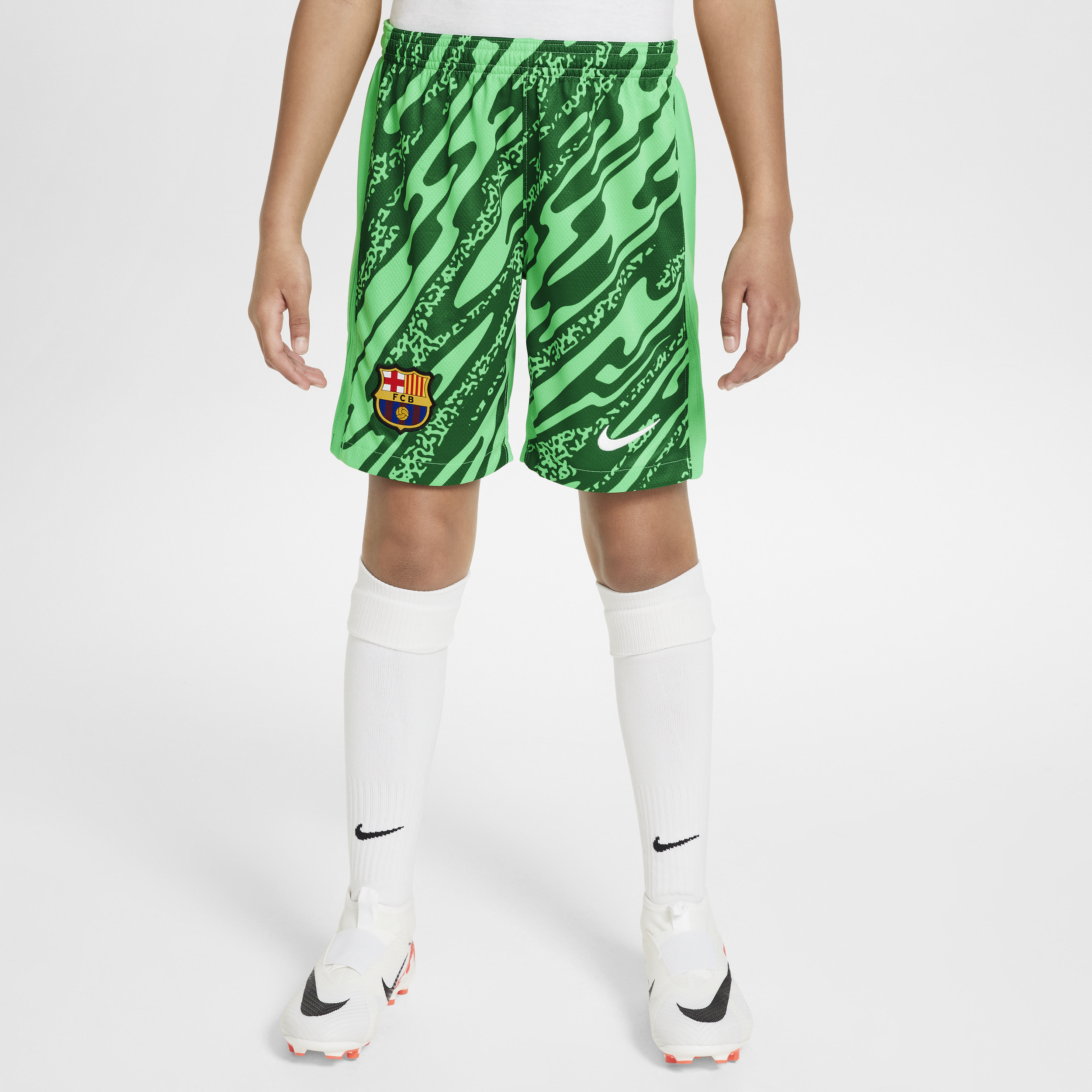 Nike FC Barcelona 2024/25 Stadium Keeper  replicavoetbalshirts met Dri-FIT voor kids - Groen