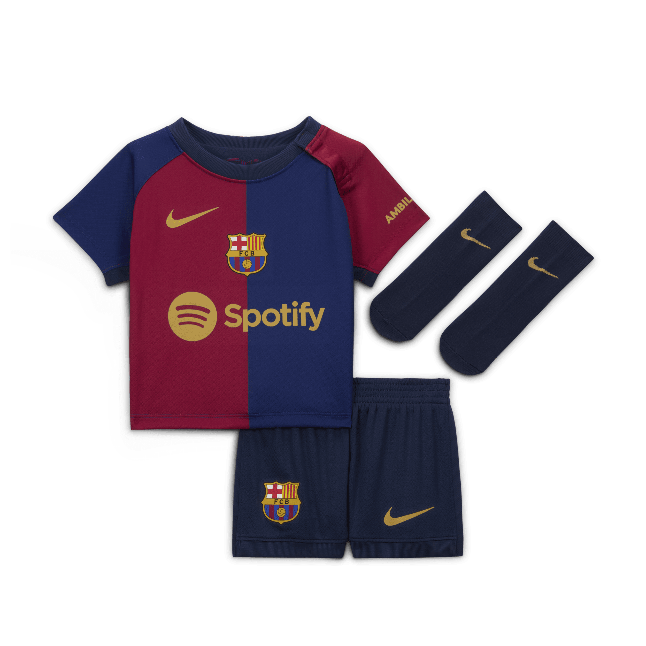 Nike FC Barcelona 2024 Stadium Thuis  driedelig replicavoetbaltenue voor baby's/peuters - Blauw