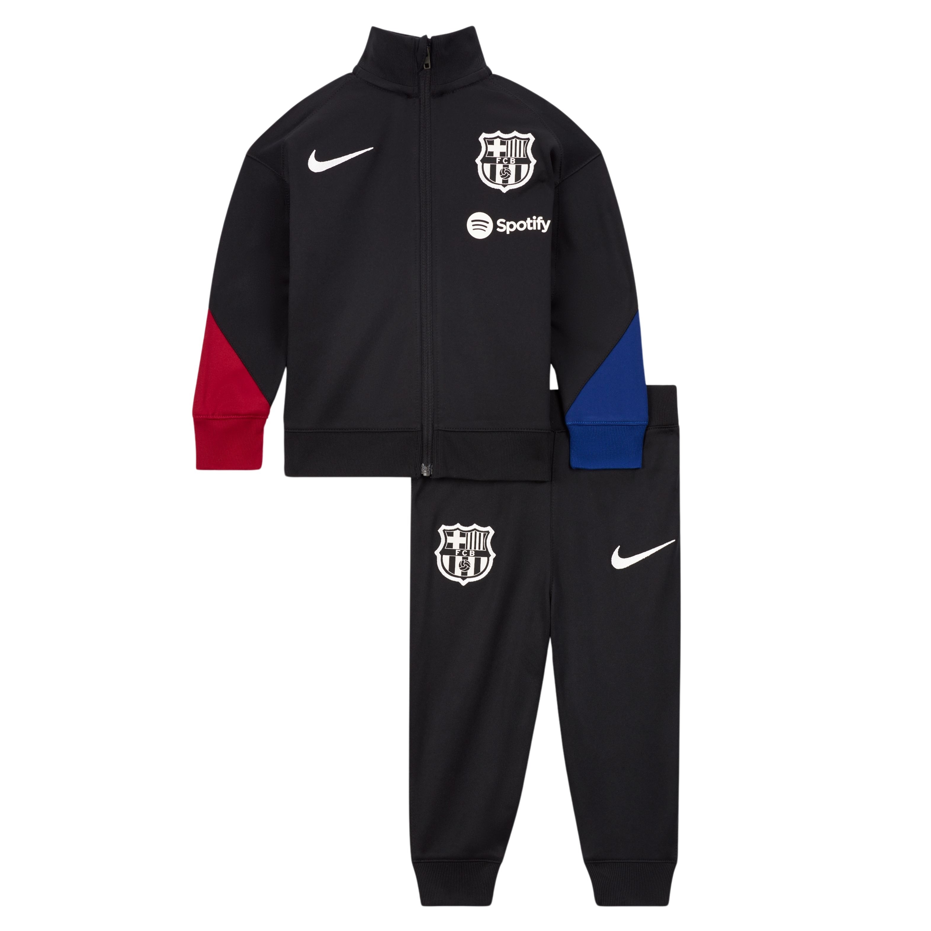 Nike FC Barcelona Strike Trainingspak Full-Zip 2024-2025 Baby Zwart Wit Rood Blauw