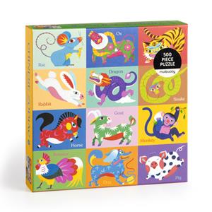 Mudpuppy Chinese Zodiac 500 Piece Family Puzzle -   (ISBN: 9780735382503)