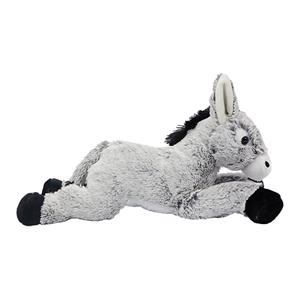 PIA Soft Toys Knuffeldier Ezel - zachte pluche stof - premium kwaliteit knuffels - grijs - 25 cm -